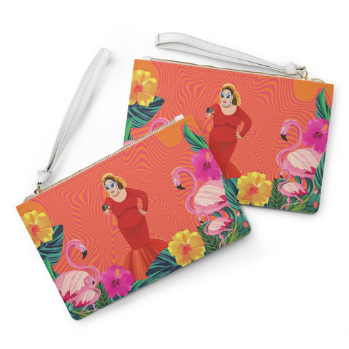 Pink Flamingo Divine Drag Queen Wristlet